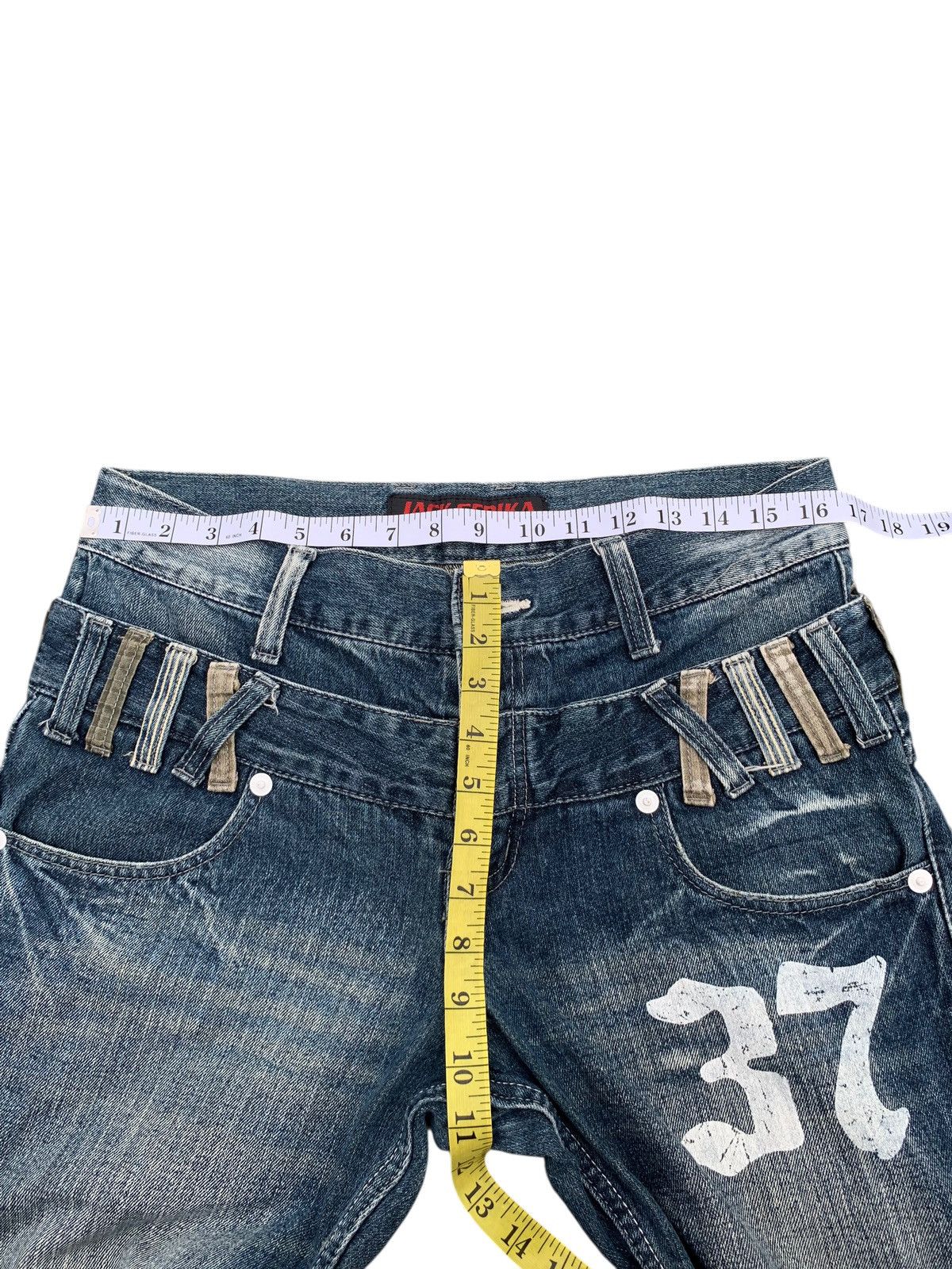 Tornado Mart FLARE JACK SERIKA DOUBLE WAIST WING PUNK DISTRESSED DENIM Size US 32 / EU 48 - 18 Thumbnail
