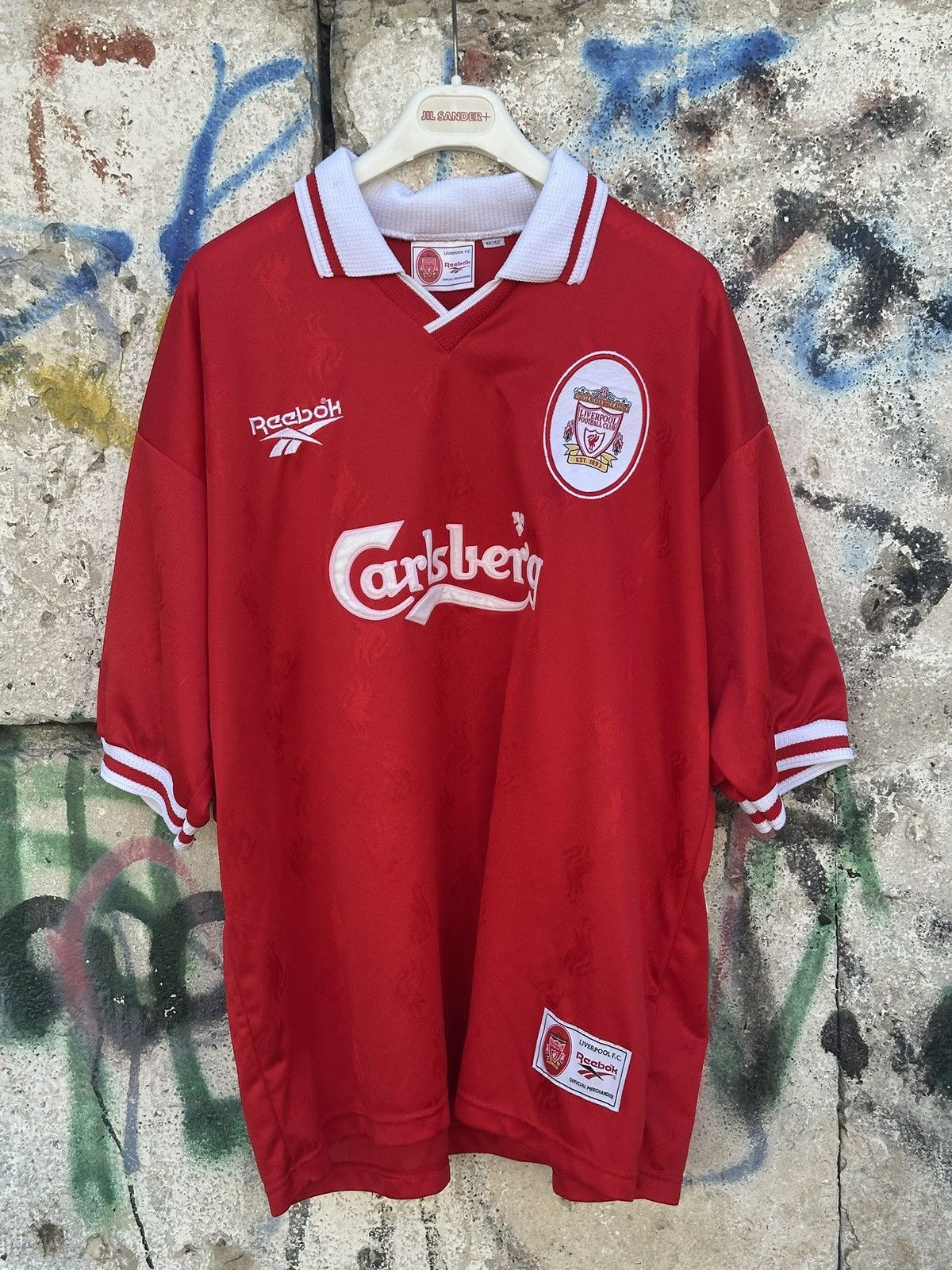 Reebok VINTAGE LIVERPOOL 1996 FOOTBALL SOCCER JERSEY REEBOK 46-48" Size US XXL / EU 58 / 5 - 1 Thumbnail