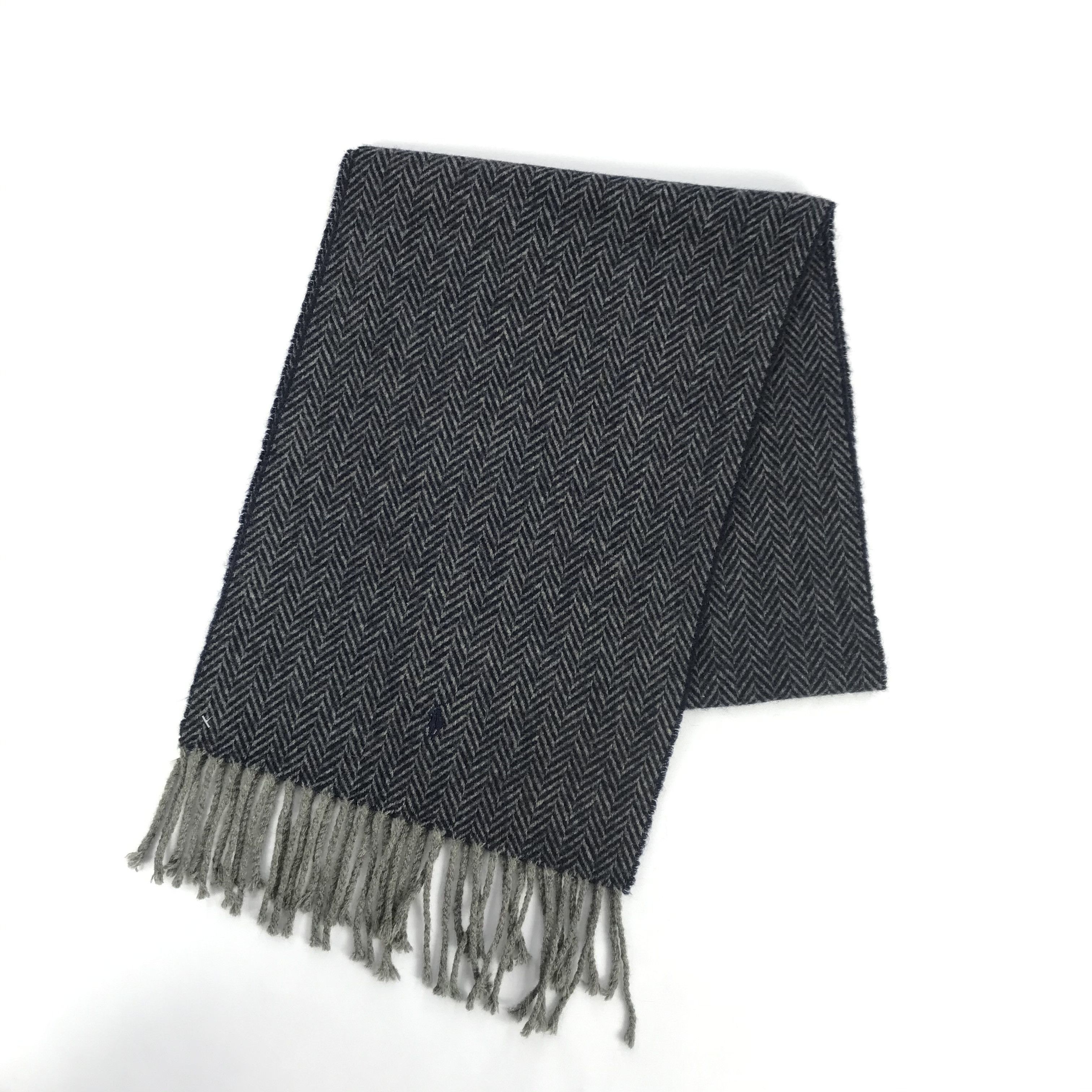 Vintage Burberry Scarf Fringe Wool Nova Check Scarves