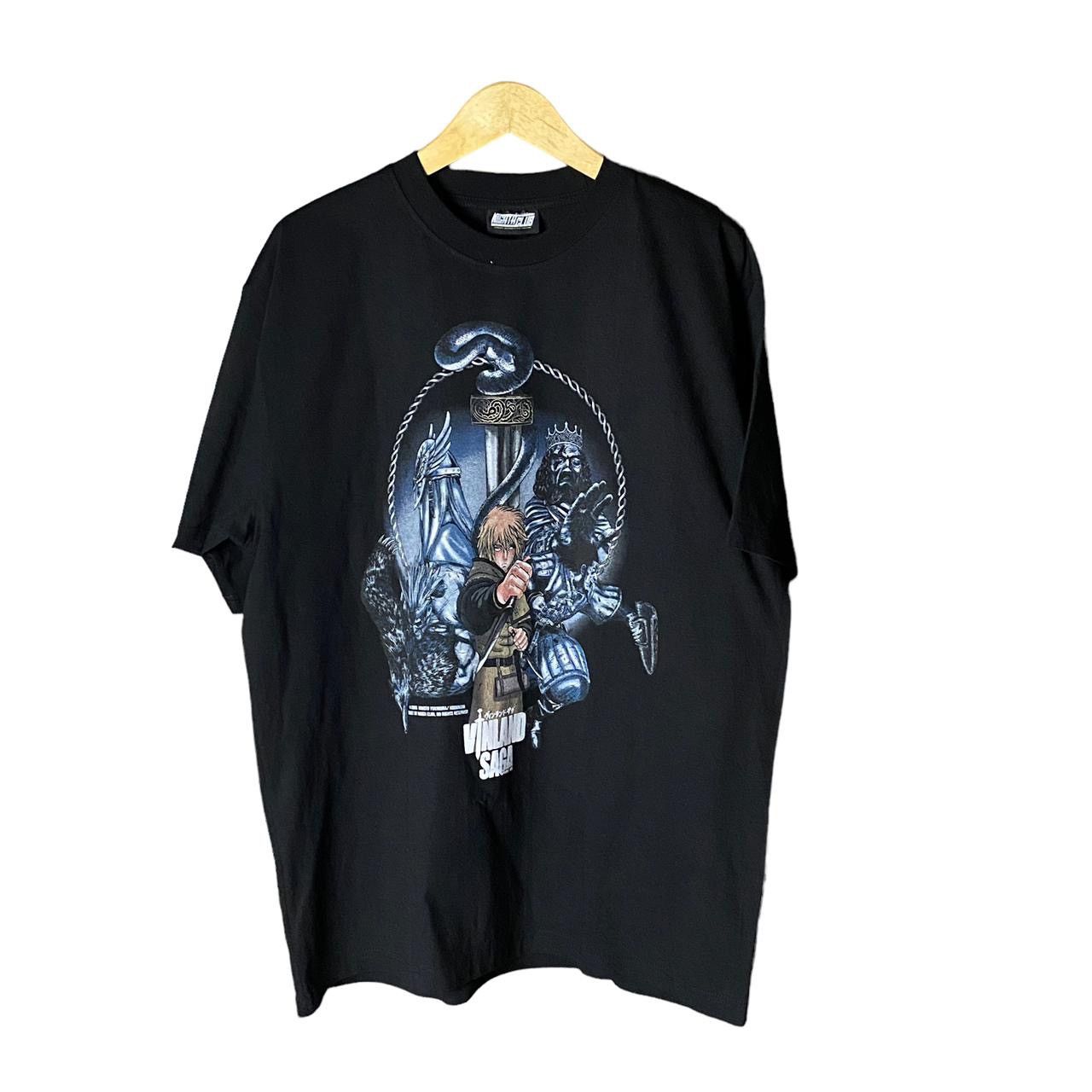 image of Anima x Vintage Vinland Saga Bootleg Anime Manga Shirt in Black, Men's (Size XL)