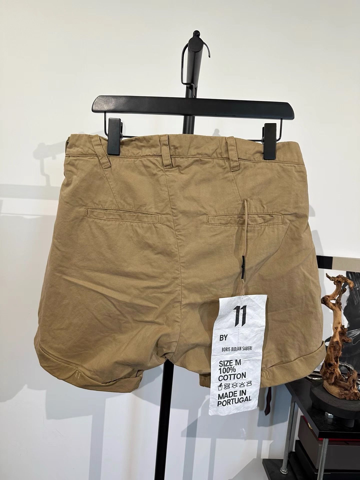 11 By Boris Bidjan Saberi 11by BBS P5 Khaki 5-Pocket Shorts K35 Size US 33 - 2 Thumbnail