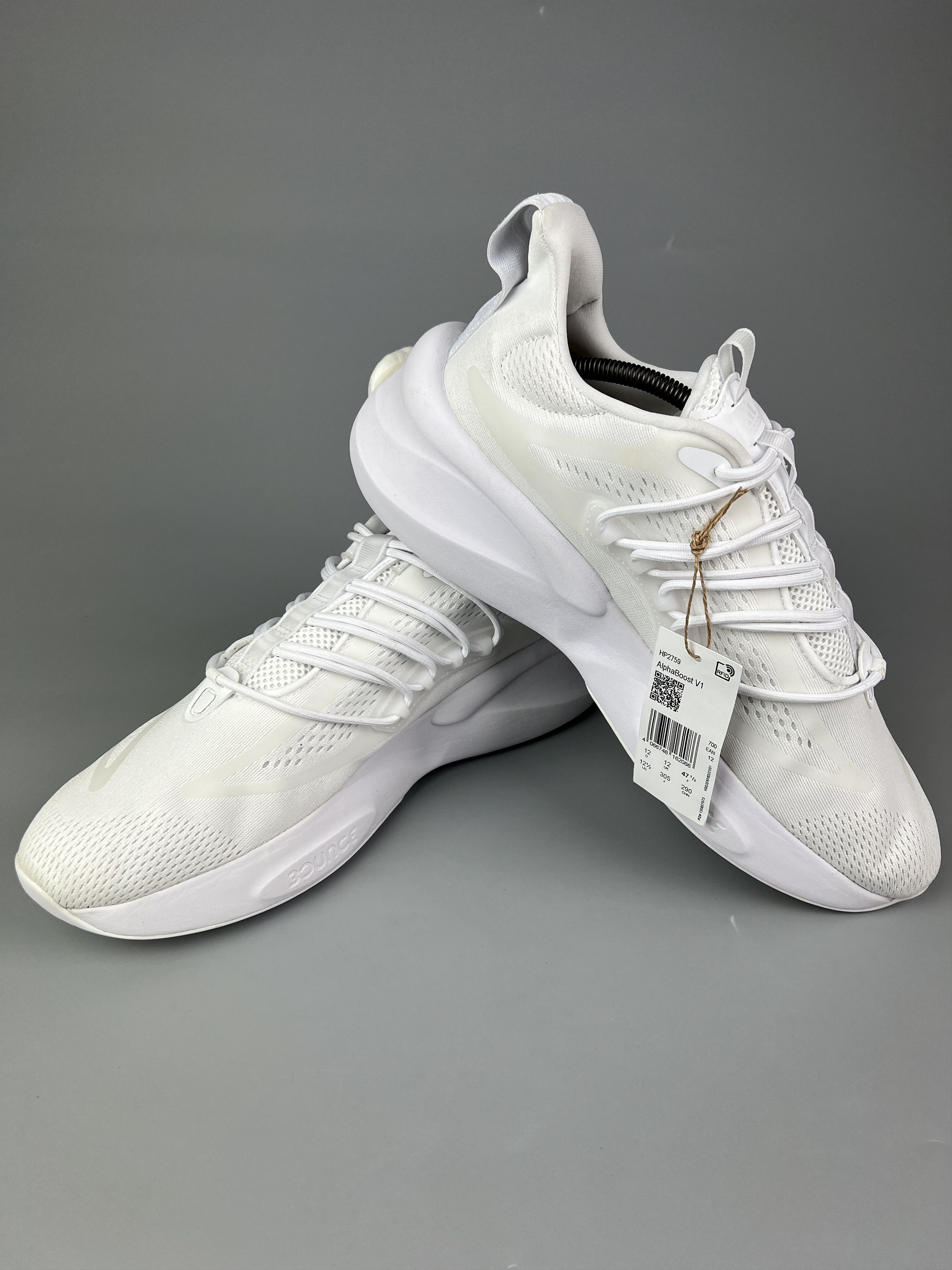 Adidas Adidas Alphaboost V1 White Men's Sneakers US12.5 Size US 12.5 / EU 45-46 - 5 Thumbnail