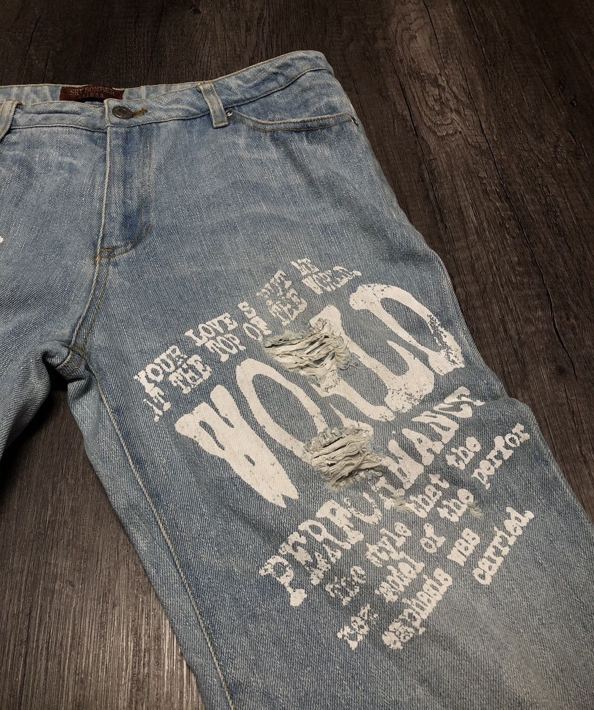 Japan Blue × Japanese Brand SKY BOMBER 391B08 Distressed Jeans Size US 32 / EU 48 - 12 Thumbnail
