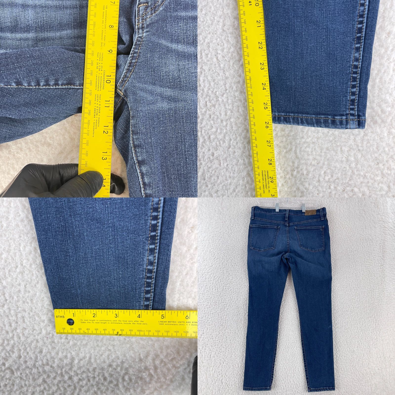 Madewell Madewell Jeans Womens Regular 31 Blue Denim 10" High-Rise Skinny Jeans Casual Size 24" / US 00 / IT 34 - 8 Thumbnail