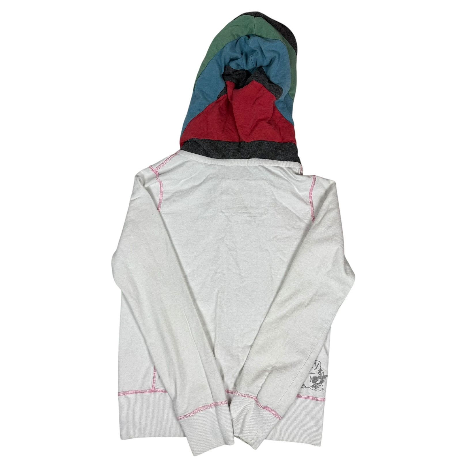 True Religion × Vintage True Religion Women's White Cotton Full Zip Hoodie Medium Size M / US 6-8 / IT 42-44 - 8 Thumbnail