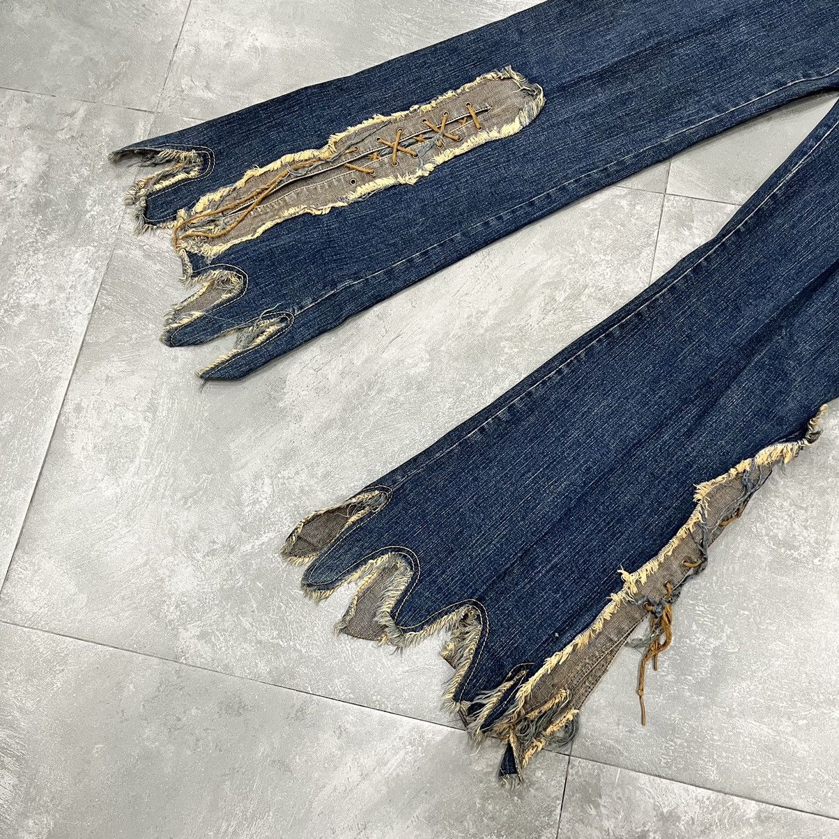 Japanese Brand Japanese Brand Laced Up Flared Pants Size US 35 - 5 Thumbnail