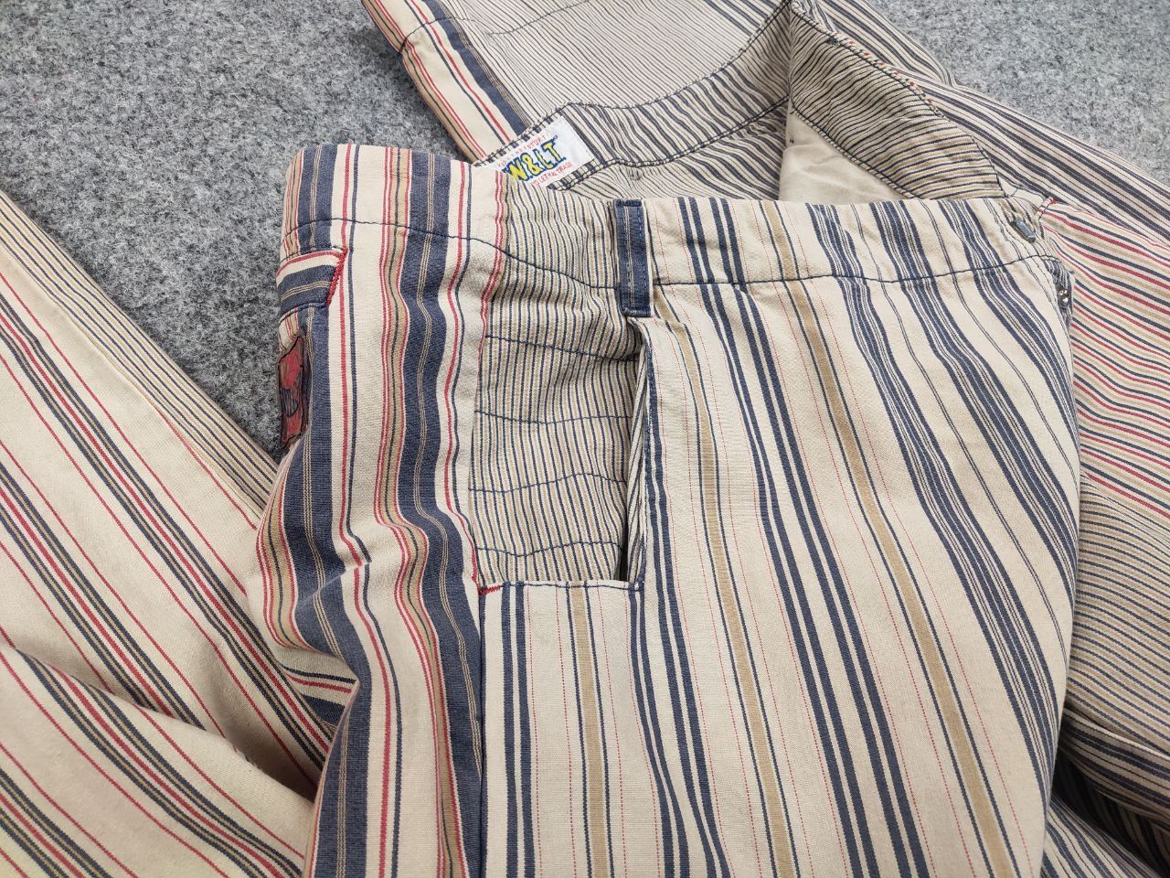 W&LT Vintage W&LT Walter Van Beirendonck Puk Puk Striped Pants Size US 34 / EU 50 - 15 Thumbnail