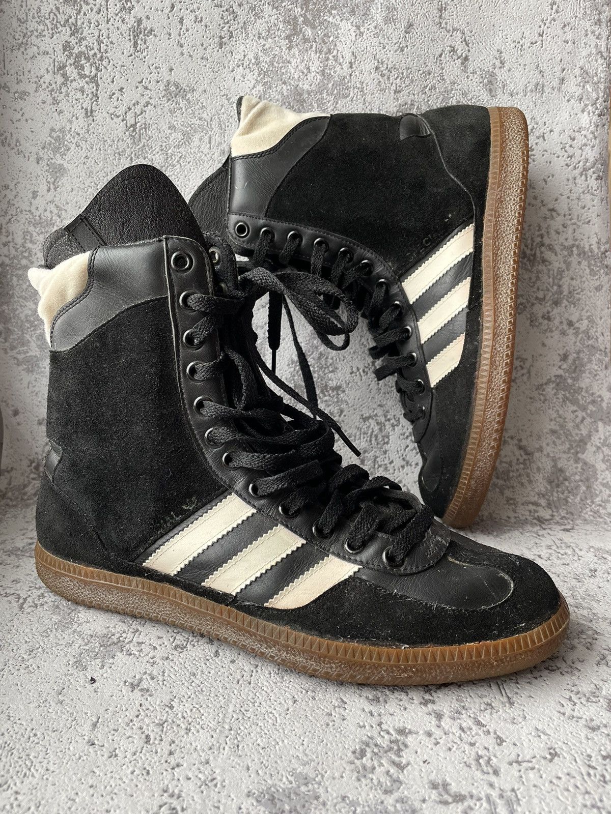 adidas gazelle silver green womens Vintage Adidas High Top Sneakers Women's US 7 – dla dushy