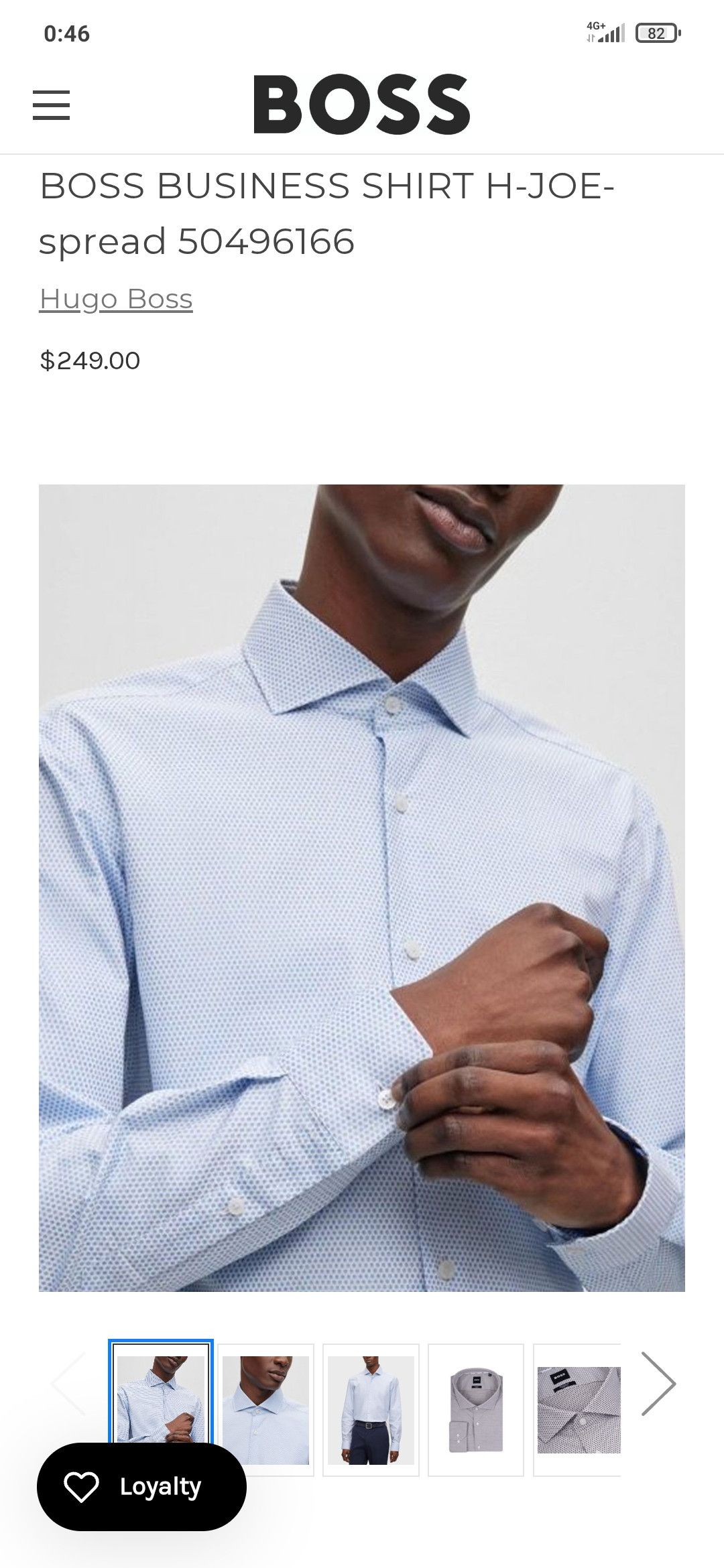Hugo Boss BOSS BUSINESS SHIRT H-JOE-spread 50496166 Size US L / EU 52-54 / 3 - 3 Thumbnail