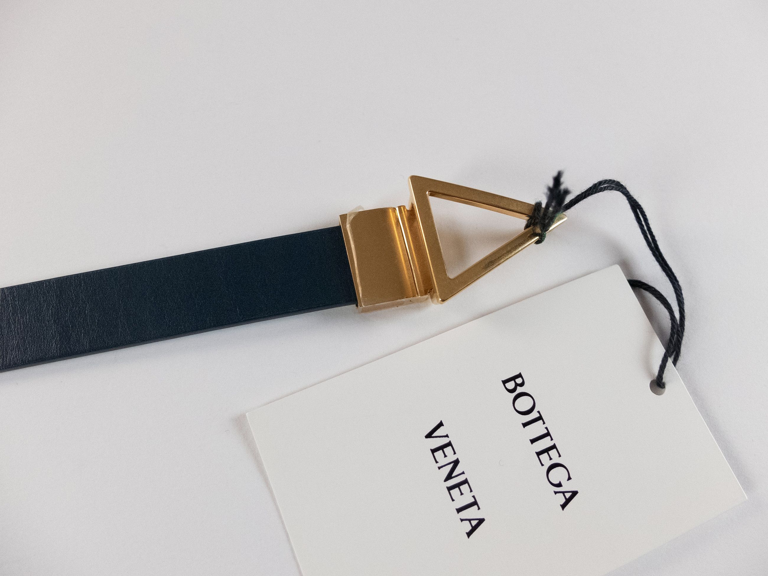 Bottega Veneta BOTTEGA VENETA navy & blue reversible leather belt 85 Size ONE SIZE - 2 Thumbnail