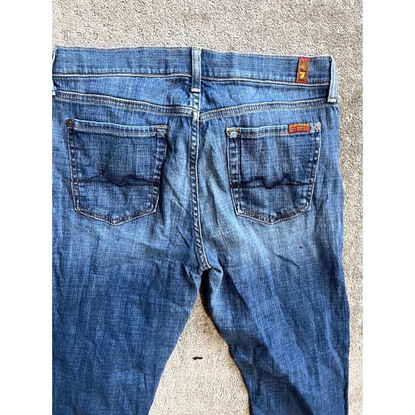 7 For All Mankind VINTAGE 7 For All Mankind Womens Josefina Distressed Skinny Jeans Size 26 Blue Female Size 26" / US 2 / IT 38 - 2 Thumbnail