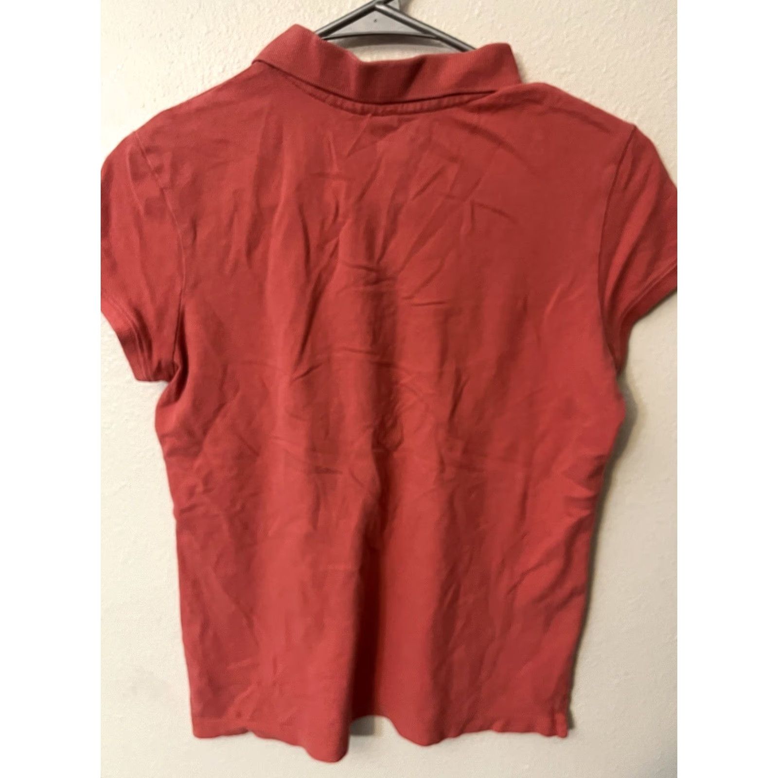 Aeropostale Aeropostale Polo Shirt Womens Salmon Short Sleeve - Size S Solid Vintage-Style Pink Shirt Womens Small Polo Size S / US 4 / IT 40 - 2 Thumbnail