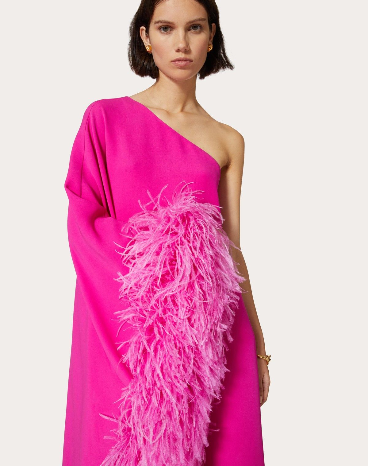 Valentino o1s1wg110525 Cady Couture Dress in Pink Size L / US 10 / IT 46 - 6 Thumbnail