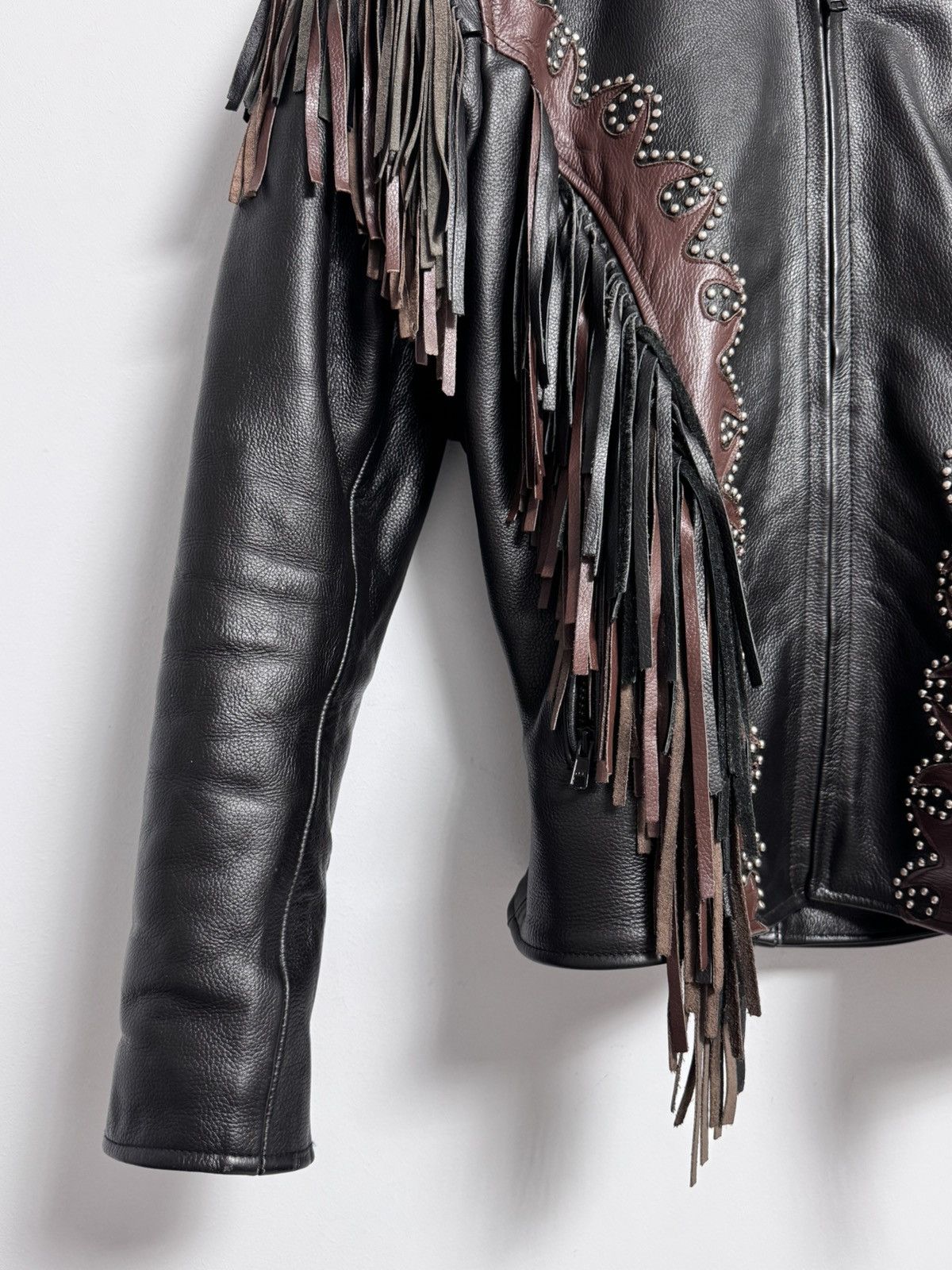Japanese Brand × Vintage Vintage Western World by Shaf Fringed Leather Jacket Size US S / EU 44-46 / 1 - 5 Thumbnail