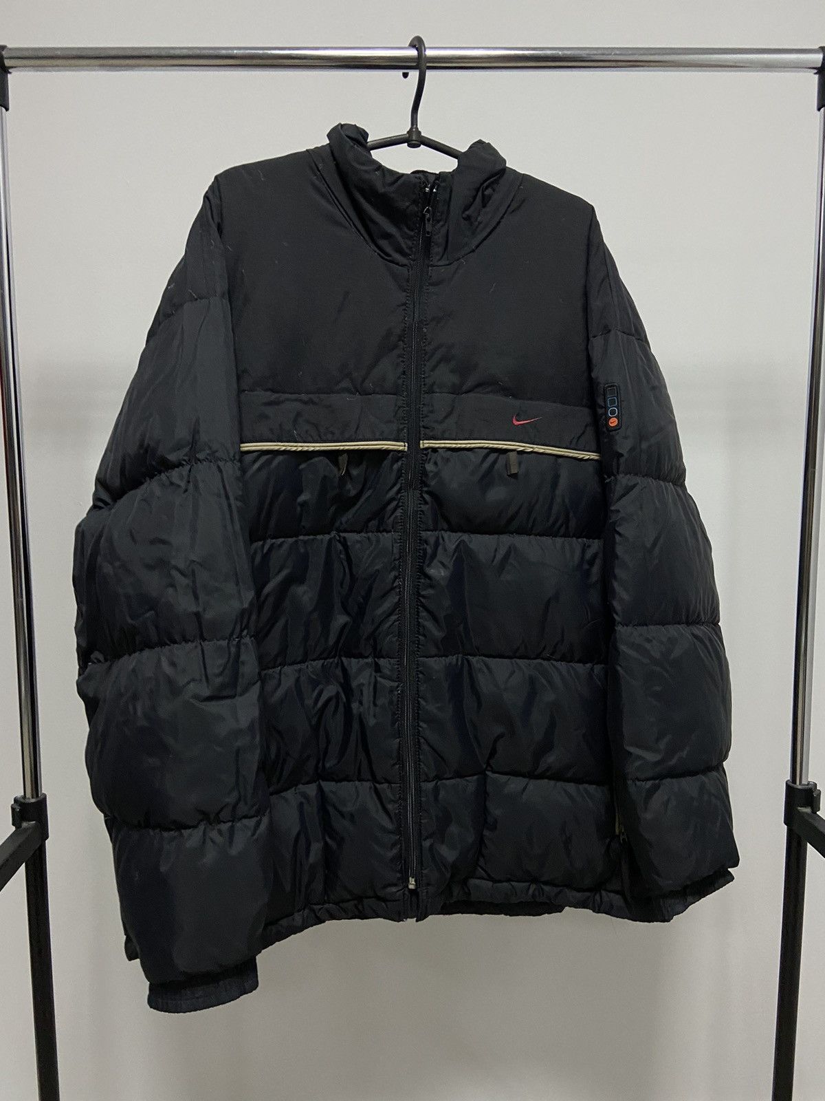 Nike × Vintage Nike Puffer Jacket small Logo Vintage Swoosh Size US XL / EU 56 / 4 - 1 Thumbnail