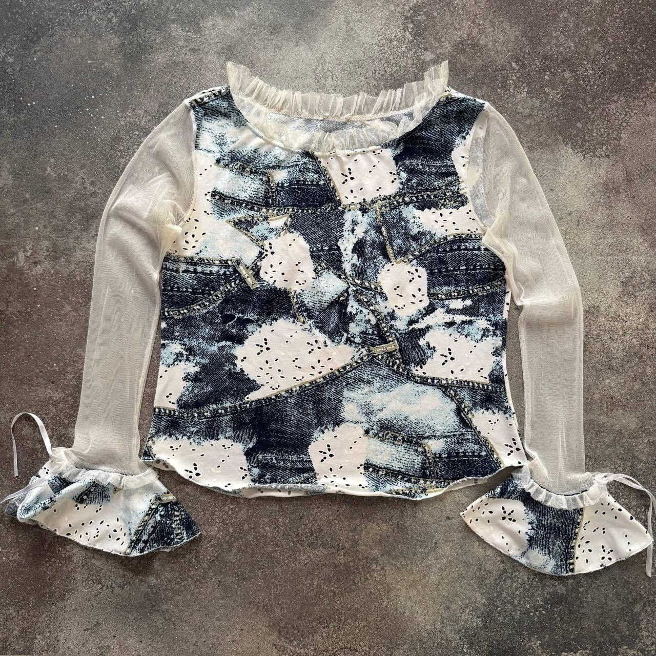 Hysteric Glamour × Japanese Brand × Vintage Amazing Mesh Vintage Long Sleeve Top Size M / US 6-8 / IT 42-44 - 1 Thumbnail