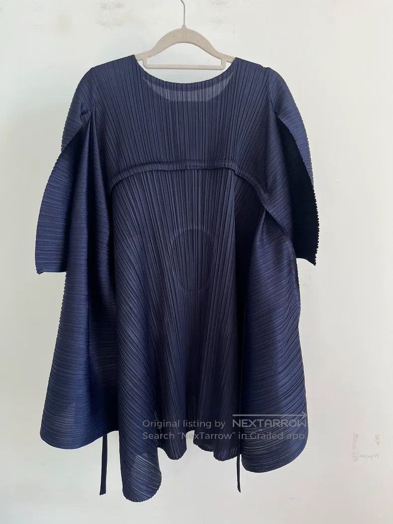 Issey Miyake Issey Miyake Blue Short Sleeve Size L / US 10 / IT 46 - 2 Thumbnail