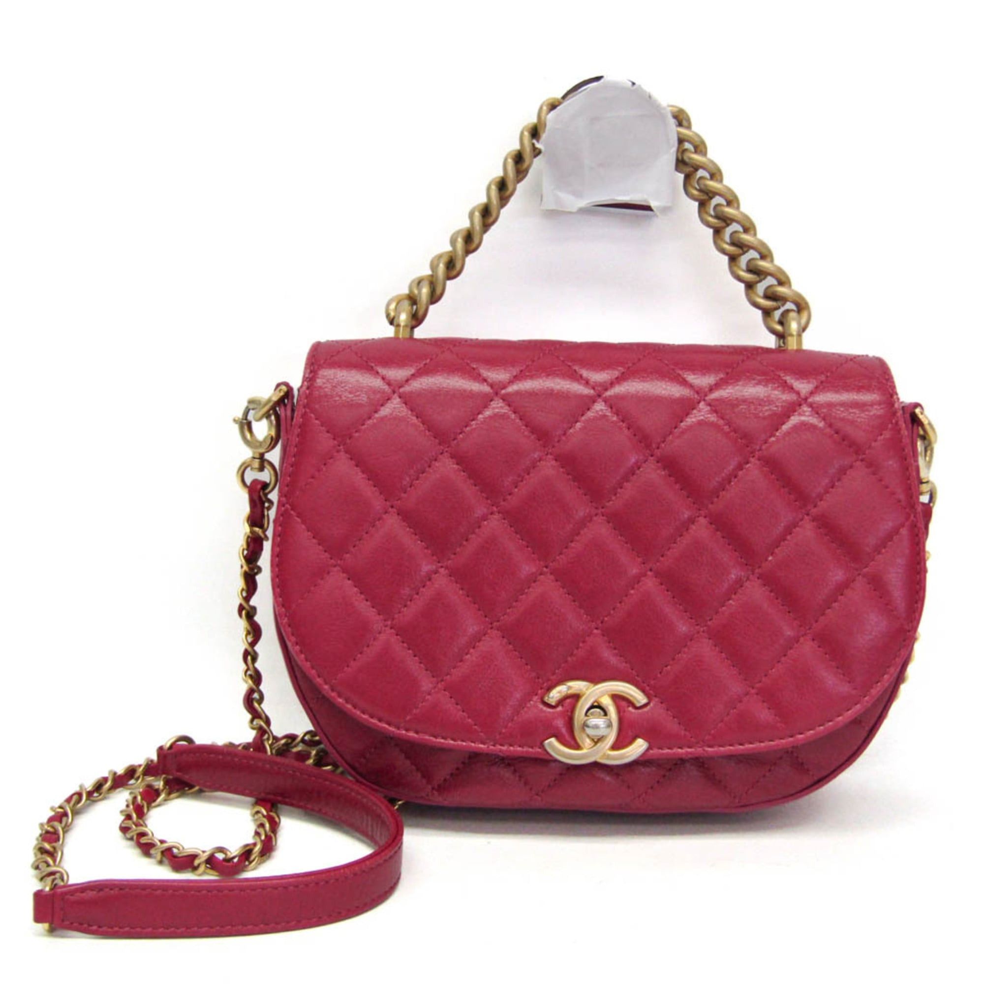 Chanel Chanel Matelasse Women's Leather Handbag,Shoulder Bag Pink Size ONE SIZE - 1 Thumbnail