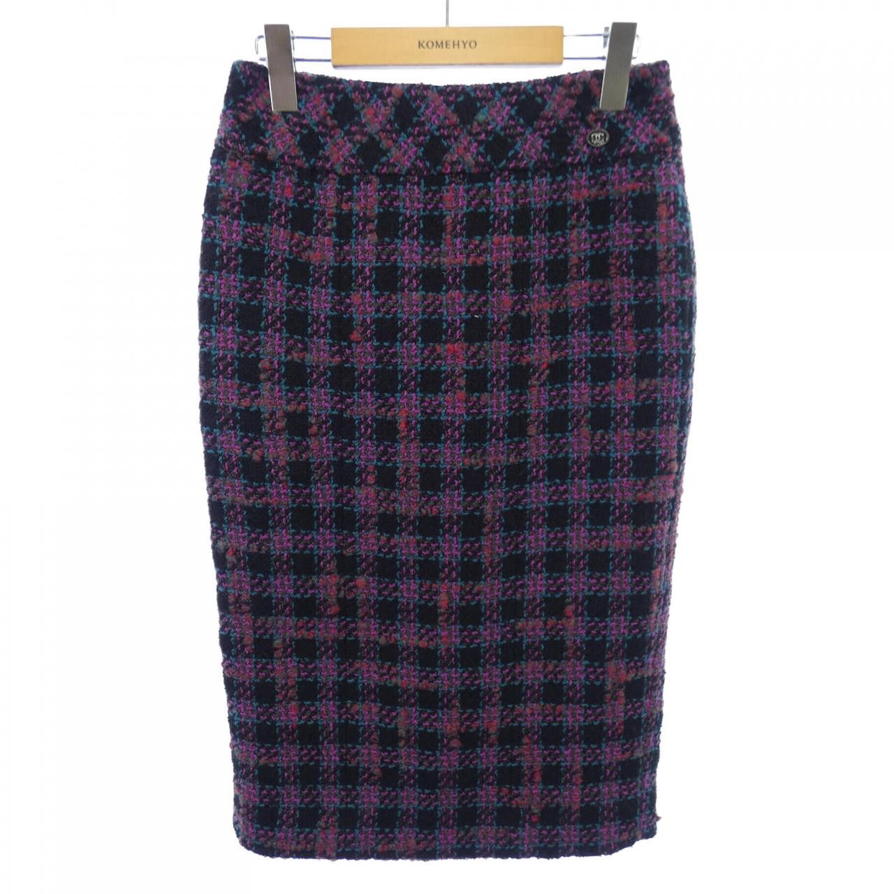 Chanel Chanel Chanel Check Skirt Textile Skirts P73672V65123 DUTY FREE for USA Size ONE SIZE - 1 Thumbnail