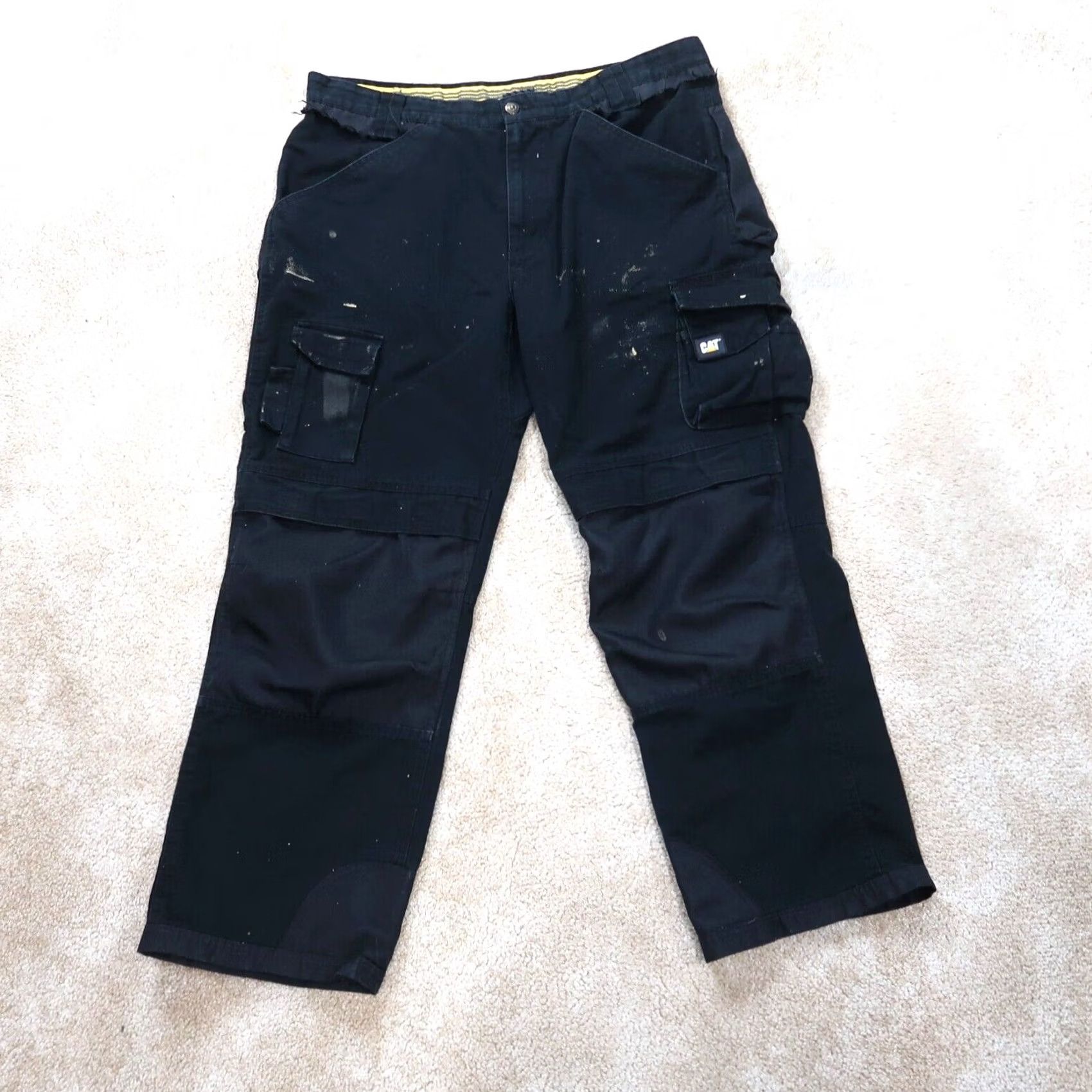 Caterpillar Caterpillar Cargo Pants Mens 40x32 Black CAT WorkWear Distressed Cargo Pants Regular Straight Men Black Cat Workwear Size US 40 / EU 56 - 2 Thumbnail