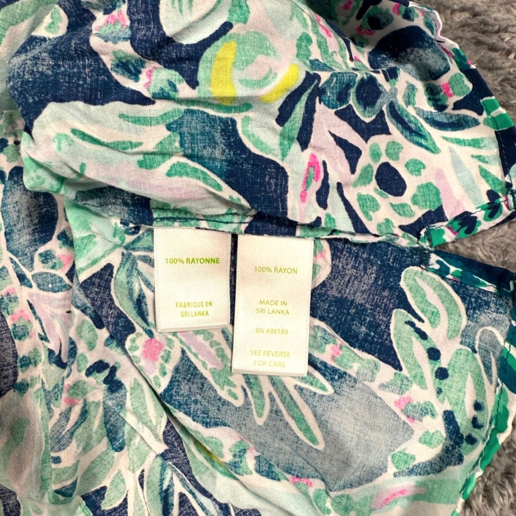 Lilly Pulitzer Lilly Pulitzer Harbour Island Tunic Womens Green Rayon XXS Size XXS / US 00 / IT 34 - 3 Thumbnail
