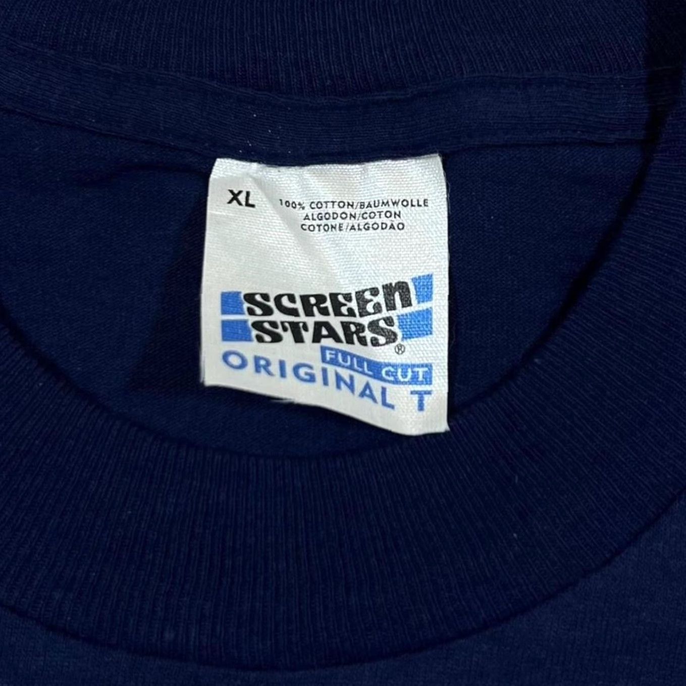 Vintage Vintage Screen Stars Romantischer Germany Souvenir Map T-Shirt XL Navy Short Sleeve T-Shirt Mens Size US XL / EU 56 / 4 - 4 Thumbnail
