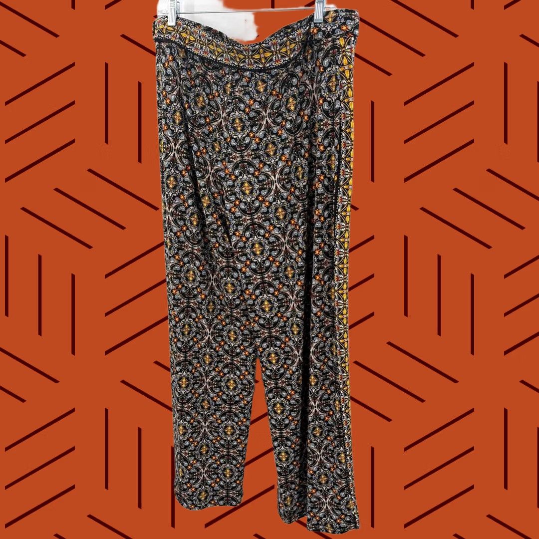 Vintage WHBM Blue Pull On Pants - Pre-Owned Large Size 36" / US 14 / IT 50 - 1 Thumbnail