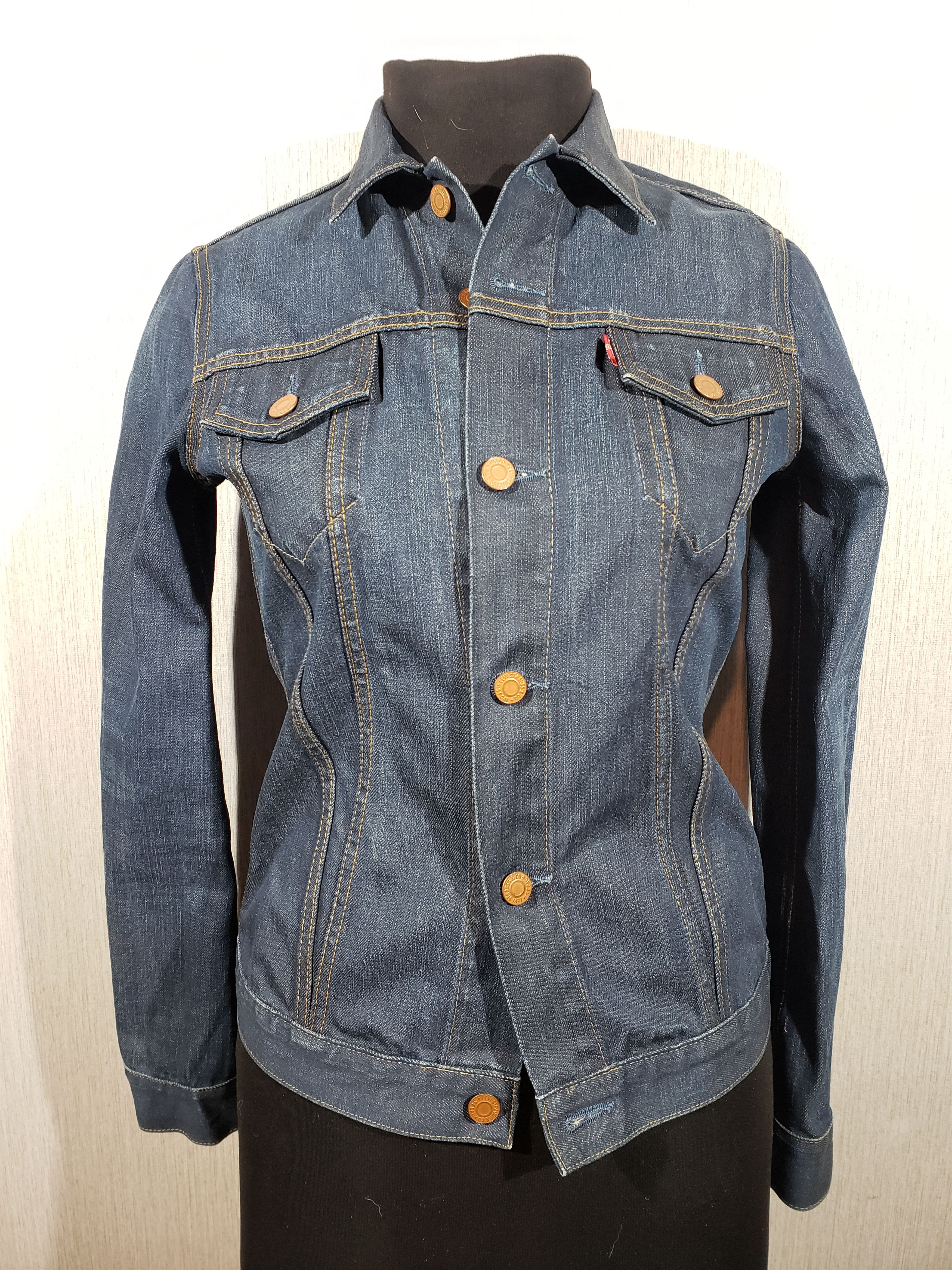 Blue men's cotton jacket.