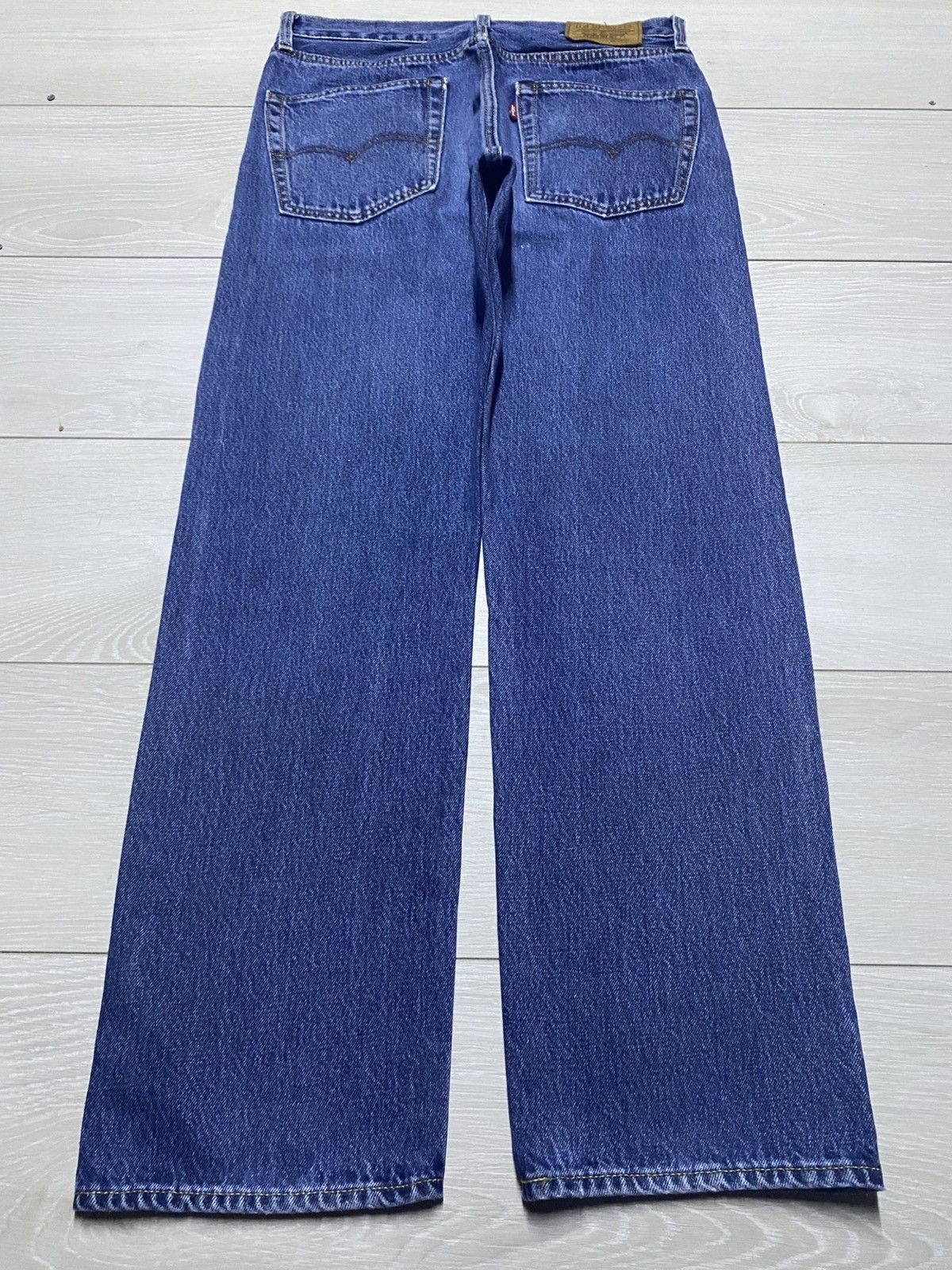 Levi's Vintage Levis Big E Blue Wash Distressed Loose Jeans Size US 32 / EU 48 - 2 Thumbnail