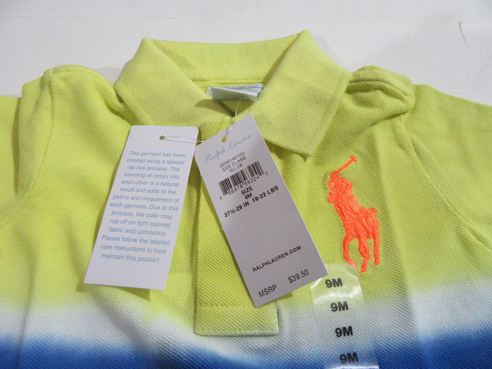 Polo Ralph Lauren Ralph Lauren Polo Baby Boys Short Sleeve Dip Dye Shirt 24M Size US XXS / EU 40 - 3 Thumbnail