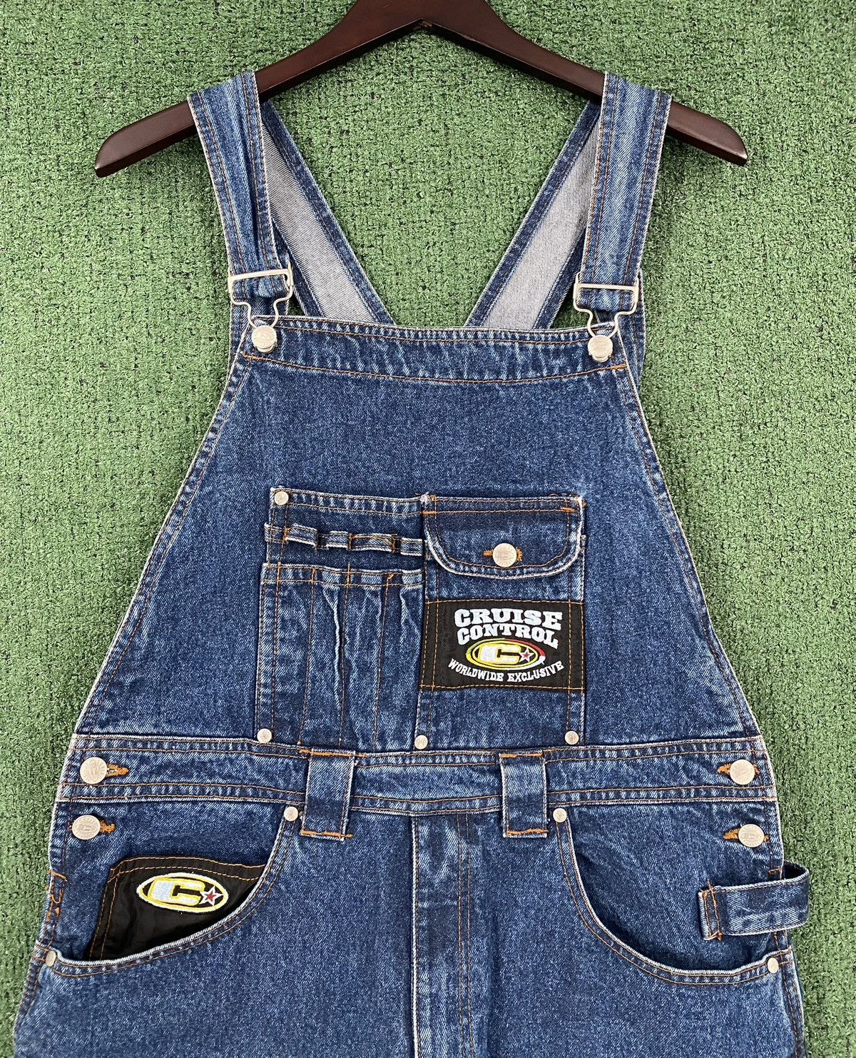 Other VTG Y2K Cruise Control Logo Deep Pocket Jean Shortalls Size US 36 / EU 52 - 2 Thumbnail