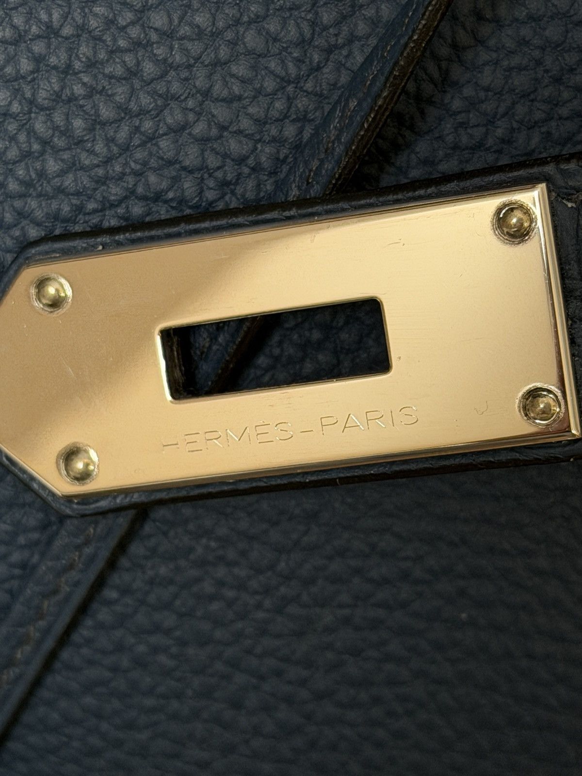Hermes Hermes HAC 40 Blue Togo Leather Palladium Hardware Size ONE SIZE - 12 Thumbnail