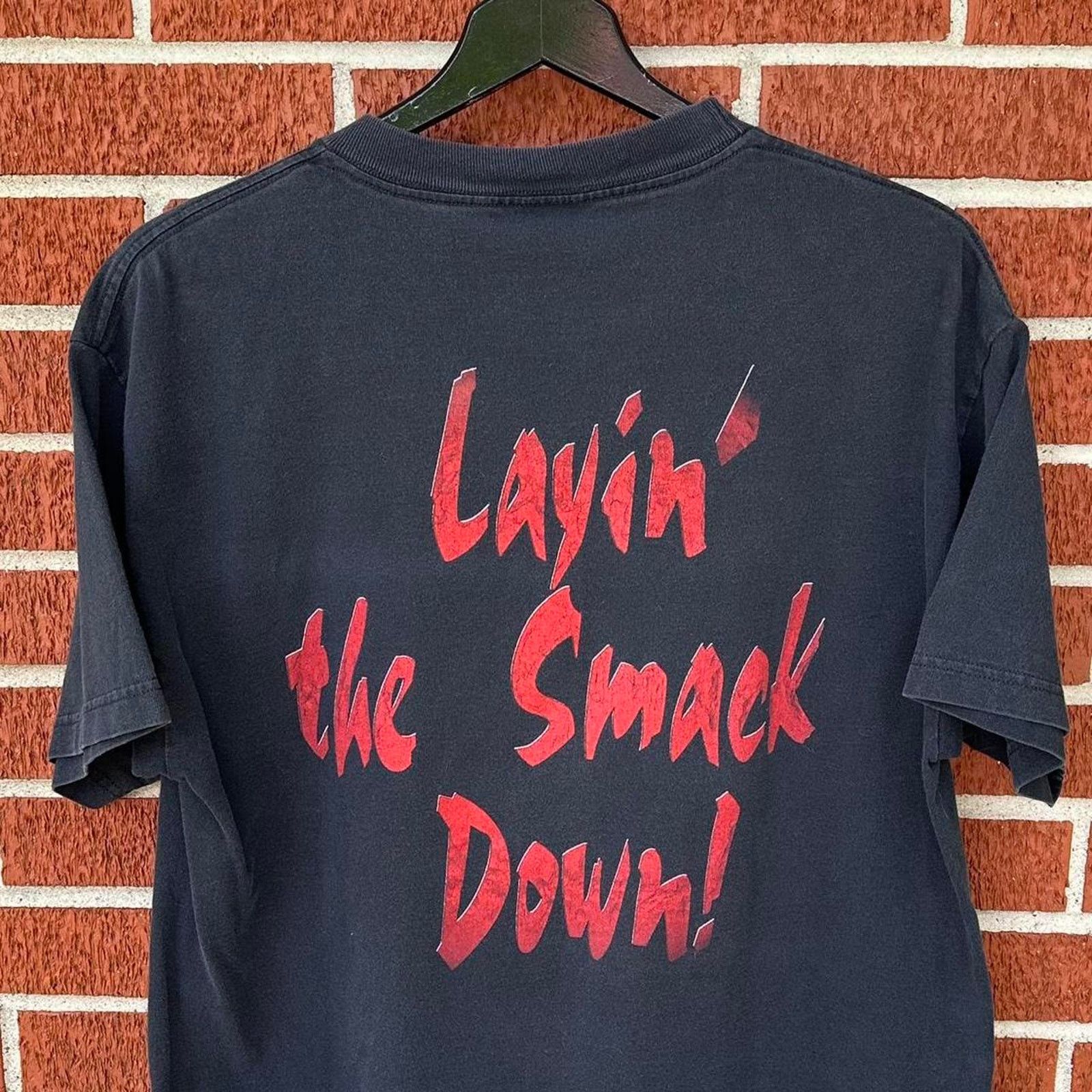 WWE Vintage 1999 the rock wwf double sided wrestling shirt Size US L / EU 52-54 / 3 - 4 Thumbnail