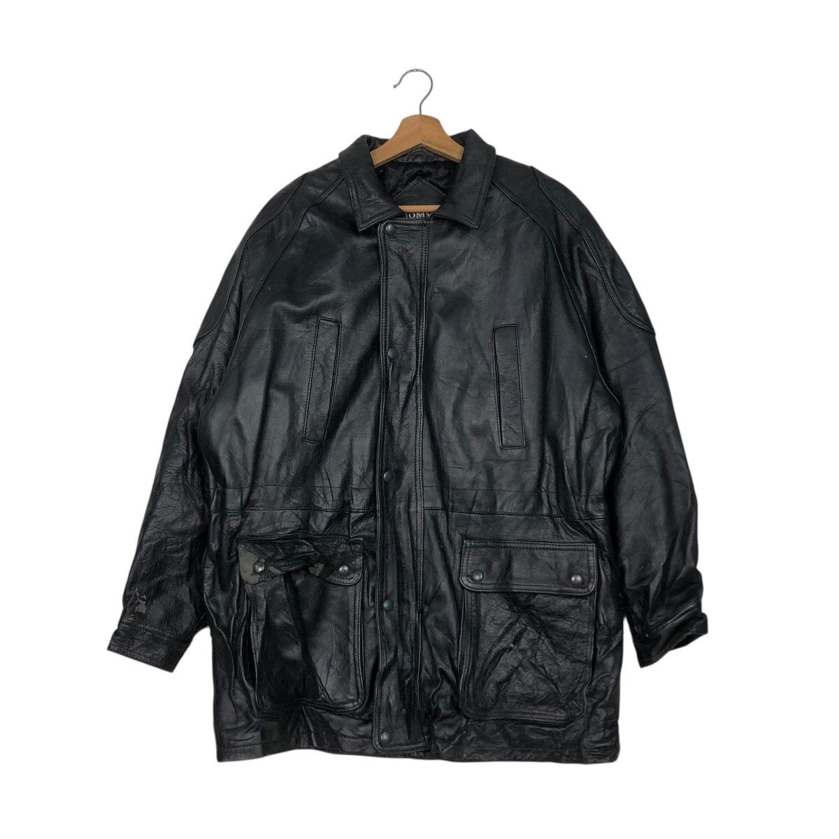 Japanese Brand 🔥VINTAGE BIKER LEATHE RJACKET BLANKET D’HOMME A HOMME Size US M / EU 48-50 / 2 - 3 Thumbnail