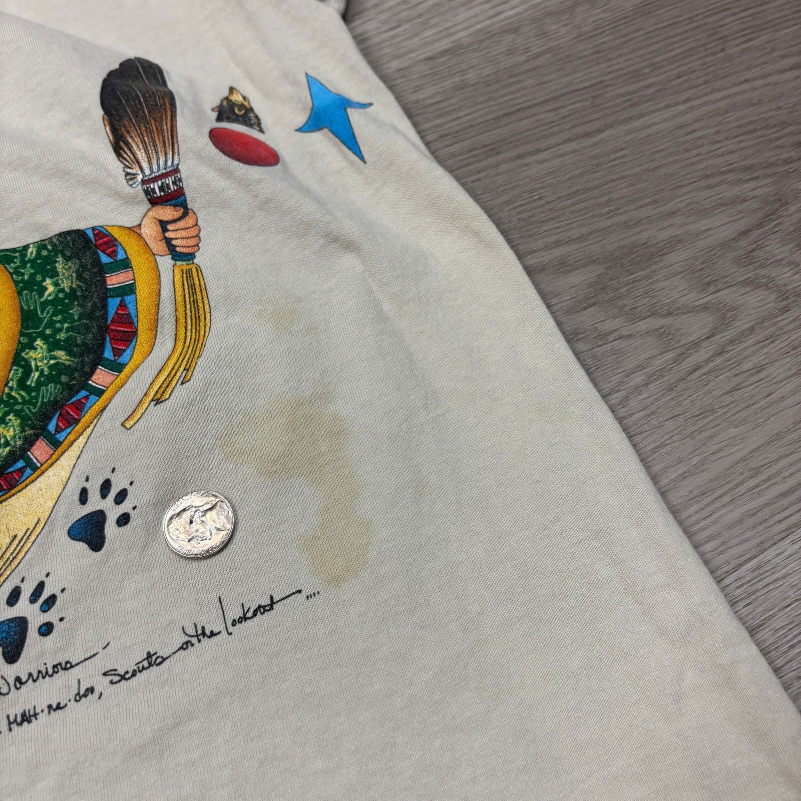 Habitat × Vintage Vintage 90s Habitat Wolf Warriors Lone Pine Shirt Mens Large Size US L / EU 52-54 / 3 - 11 Thumbnail