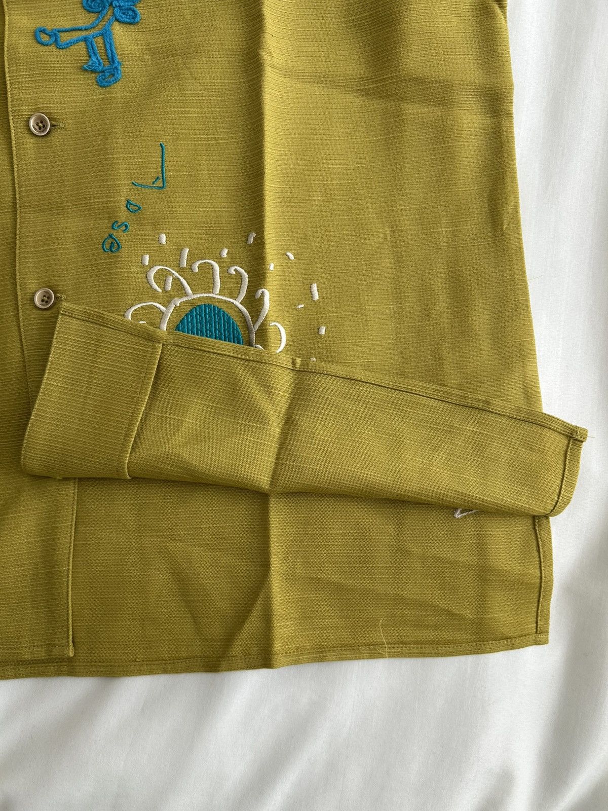 Andersson Bell Anderson Bell Yellow April Shirt Embroidered Open Colar Size US XL / EU 56 / 4 - 4 Thumbnail