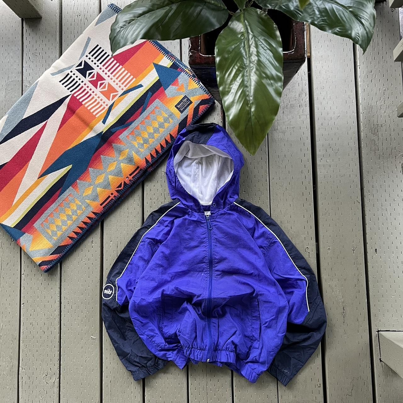 Nike Vintage Nike Windbreaker sweatshirt Hooded FullZip Lined 90s Size US M / EU 48-50 / 2 - 2 Thumbnail