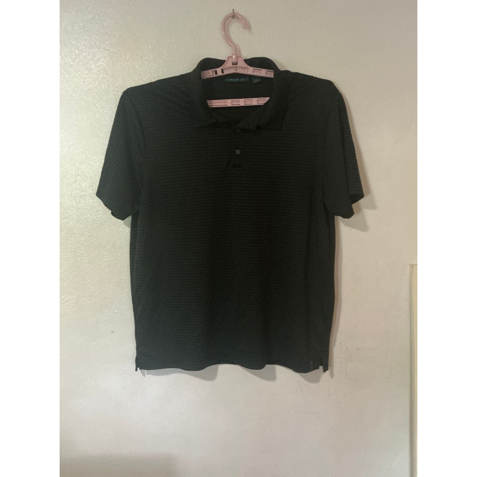 Perry Ellis PERRY ELLIS BLACK STIPE POLO SIZE XL Size US XL / EU 56 / 4 - 1 Thumbnail