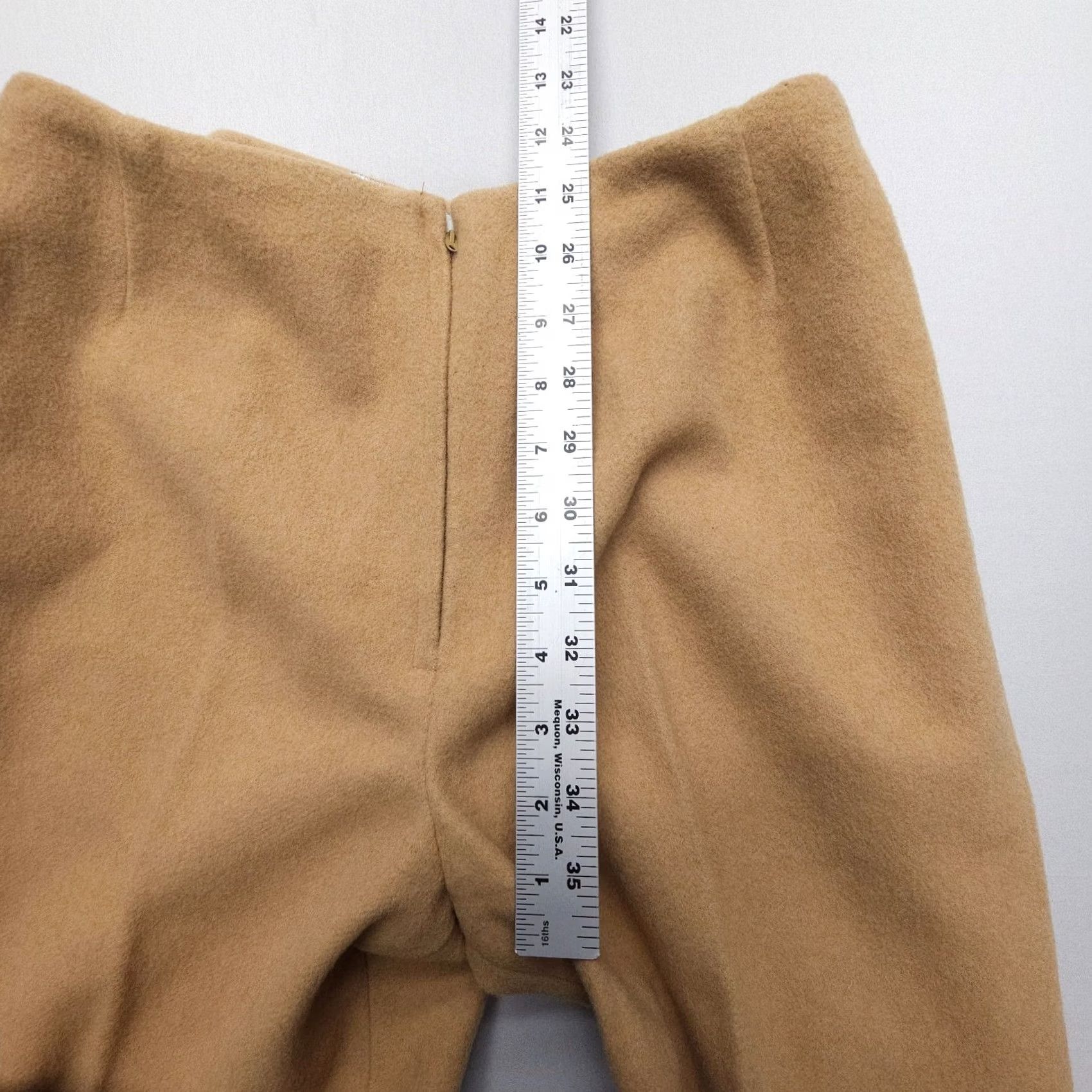 Jaeger VINTAGE Jaeger Wool Camel Hair Wide-Leg Trousers 27 x 33" Britain 80s 90s Womens Pants Size 27" / US 4 / IT 40 - 6 Thumbnail