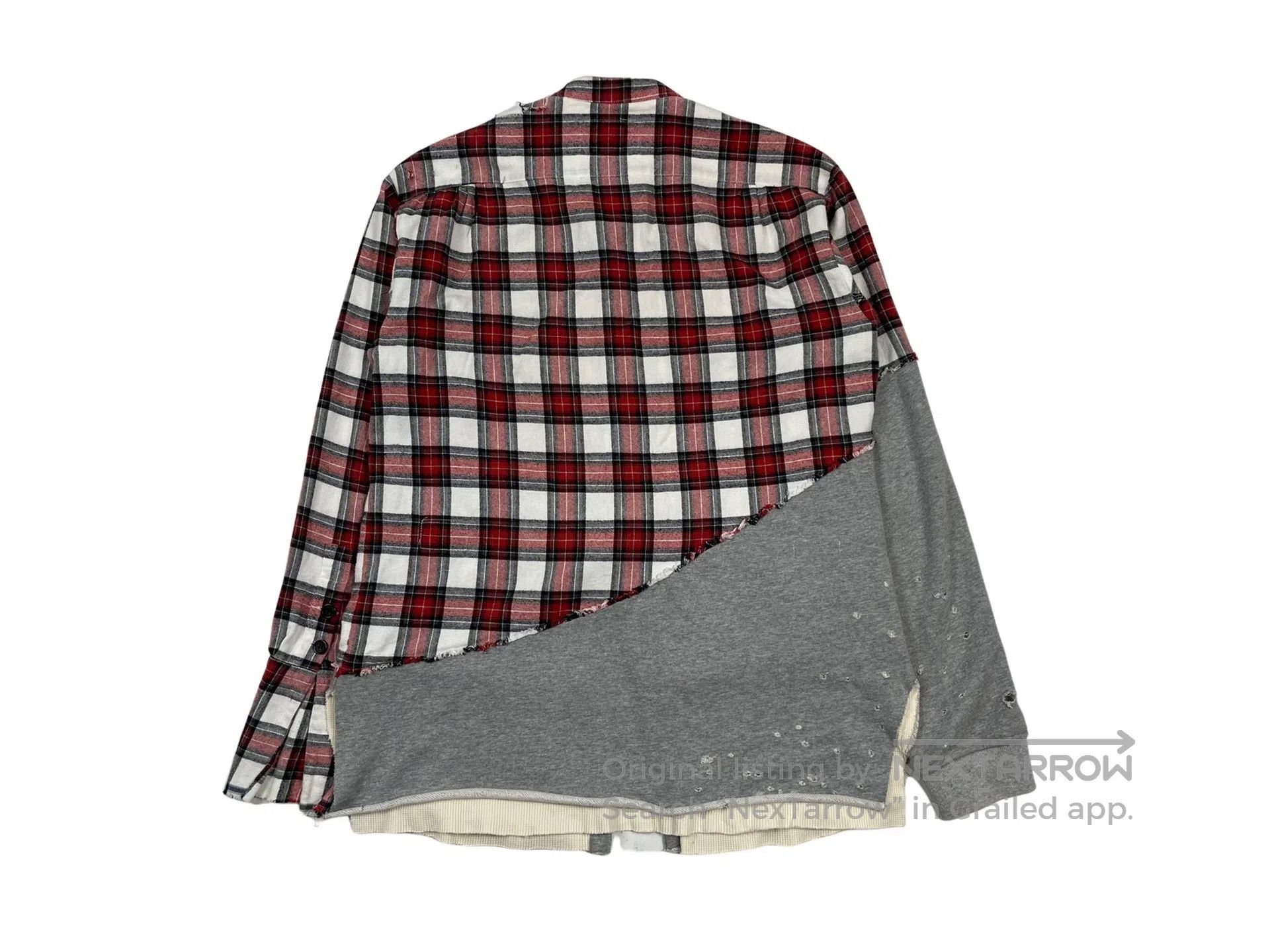 Dior Dior Distressed Plaid Patchwork Long Sleeve Open Cardigan Size US L / EU 52-54 / 3 - 2 Thumbnail