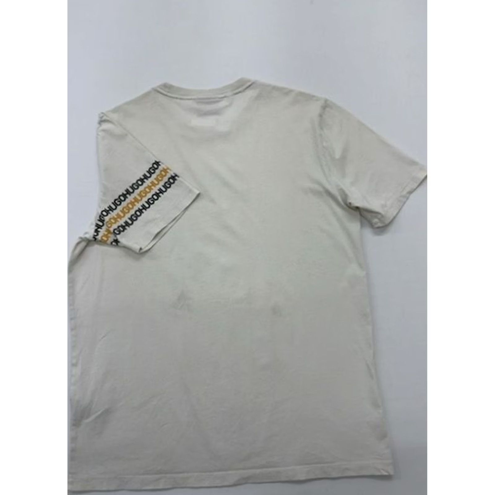 Logo 7 HUGO Mens White Logo Graphic T-Shirt Size L Crew Neck Size US L / EU 52-54 / 3 - 2 Thumbnail