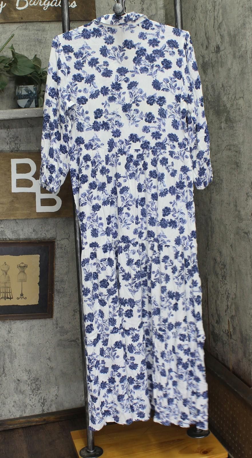 Other Nwt Ny Collection Womens Maxi Dress Pcod0984 Blue / White Pl Size L / US 10 / IT 46 - 2 Thumbnail