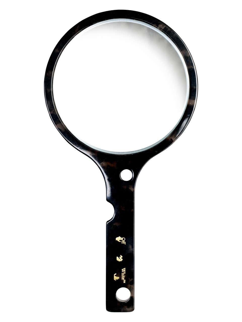 Off-White o1mle0425 Size: OS / Meteor Hand Mirror in Dark Havana Gold Size ONE SIZE - 1 Thumbnail