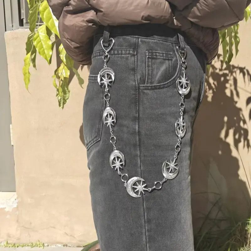 Jewelry Seven Stars Picking The Moon Rhinestone Waist Pants Chain Size ONE SIZE - 1 Thumbnail