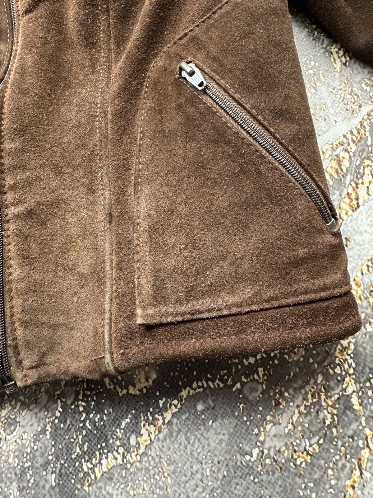 Genuine Leather Vintage Suede Leather Faux Fur Collar Jacket Size S / US 4 / IT 40 - 7 Thumbnail