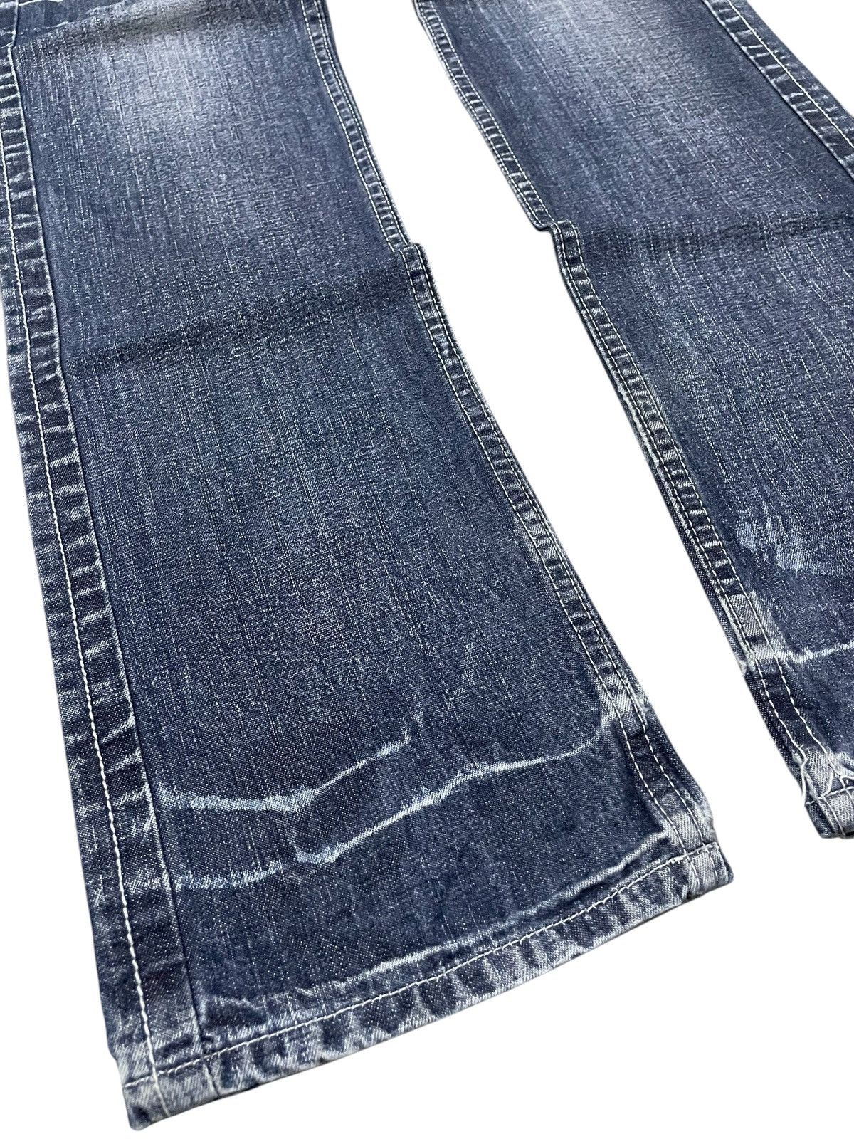 If Six Was Nine × LOWBOX × Le Grande Bleu (L.G.B.) Lowbox Japan Cracked Shadow Wash Straight Jeans Size US 30 / EU 46 - 6 Thumbnail