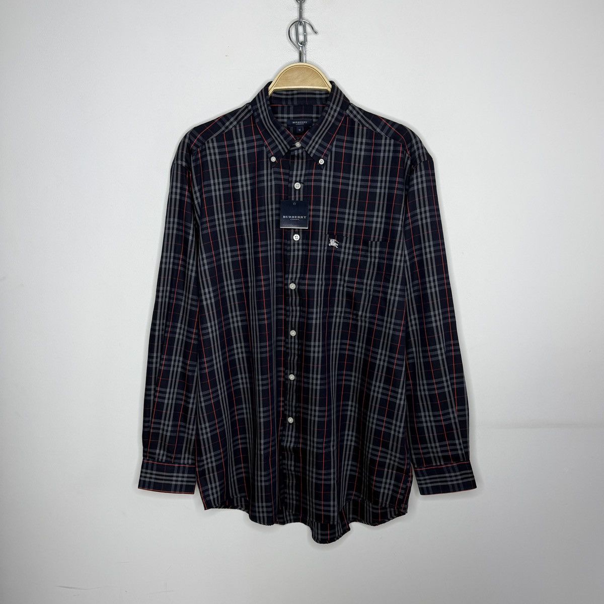 Burberry Nova Check Navy Checkered Shirt Button Up BRAND NEW