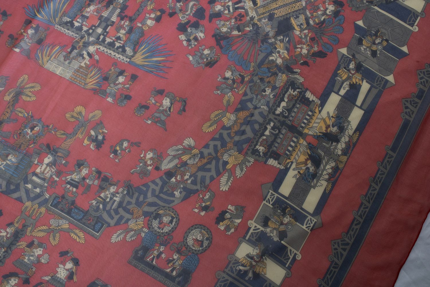 Hermes Hermes, Astres et Soleils silk scarf in red Size ONE SIZE - 5 Thumbnail