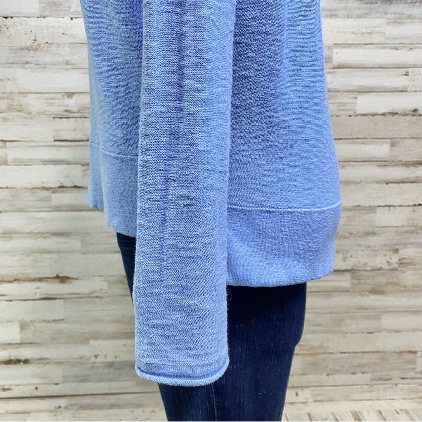 Vince Vince Slub Knit High Low Cotton Top Sz XS Blue Dolman Sleeve Size XS / US 0-2 / IT 36-38 - 8 Thumbnail