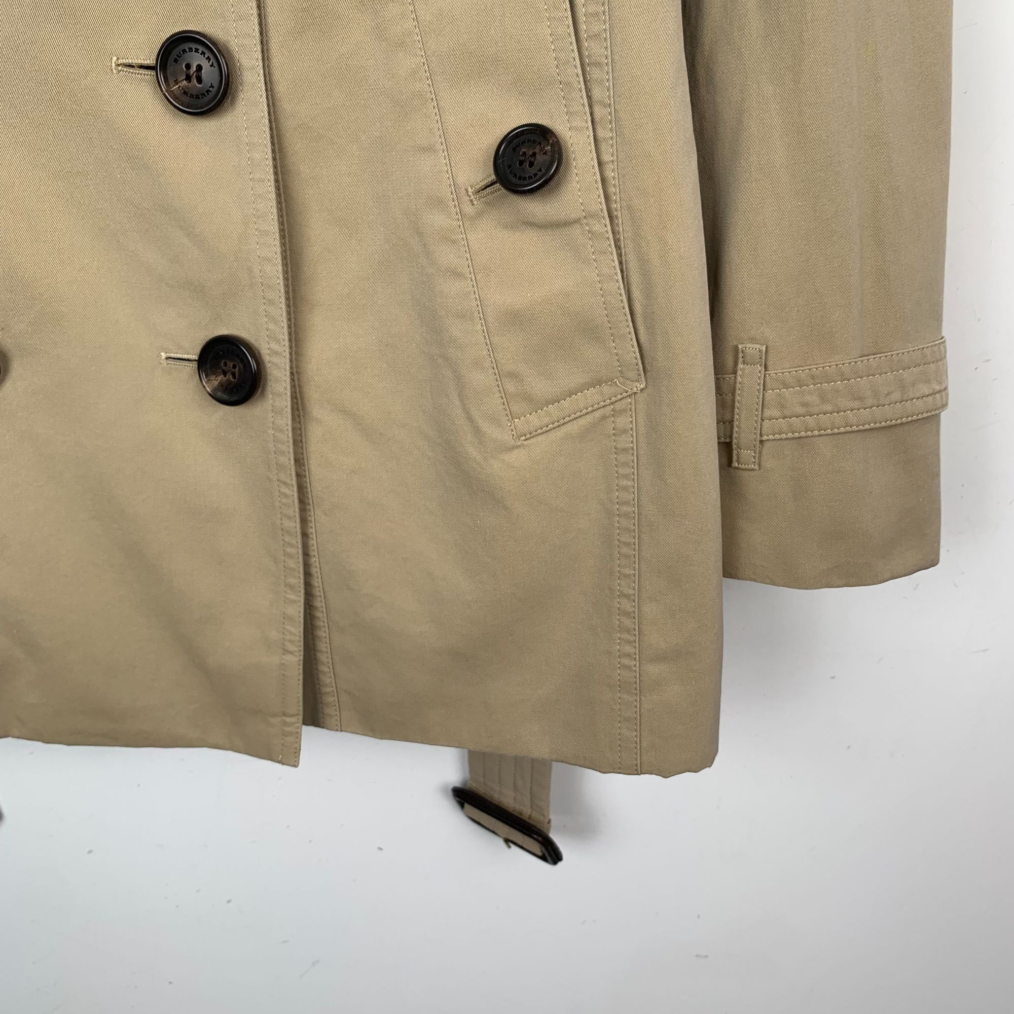 Burberry Burberry Brown Cotton Belted Trench Coat (Size 38/S) Size S / US 4 / IT 40 - 6 Thumbnail